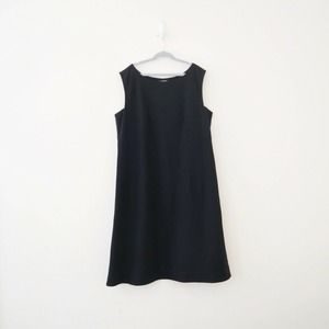 Lafayette 148 Sleeveless A Line Shift Dress Black